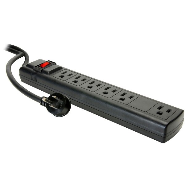 Main product image for 5+1 Outlet Strip 6 ft. Cord and Circuit Breaker/S 125-403